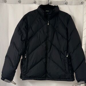 Lands End Black Puffer Jacket